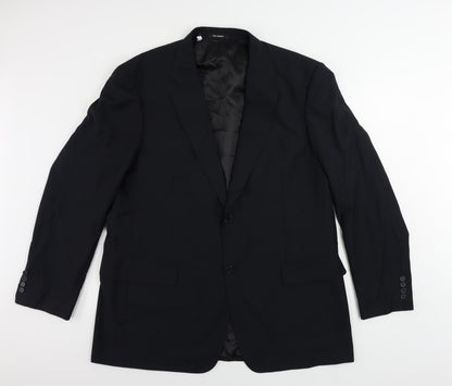 TED LAPIDUS Mens Blue Polyester Jacket Suit Jacket Size 50 Regular