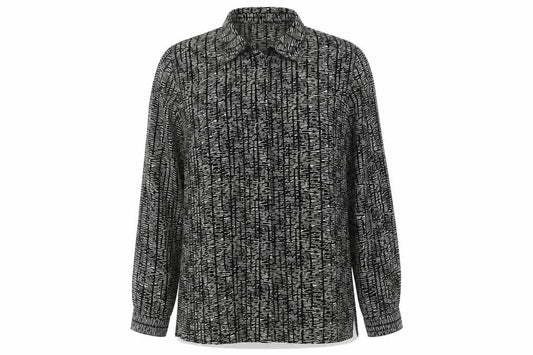 Womens UK Size 12 BHS Black Basic Button-Up