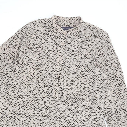 Womens UK Size 14 Marks and Spencer Beige Basic Button-Up