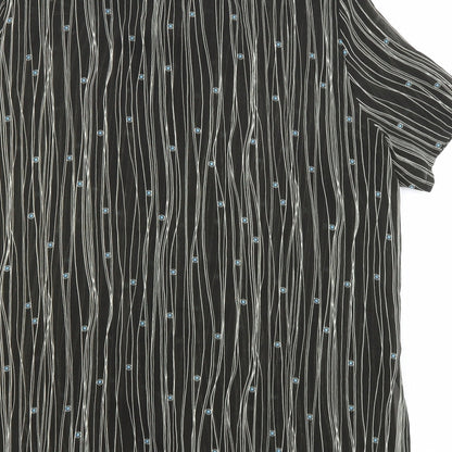 Womens UK Size 18 ELVI Black Basic Button-Up