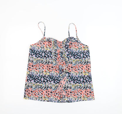 Womens UK Size 10 Oasis Multicoloured Basic Tank