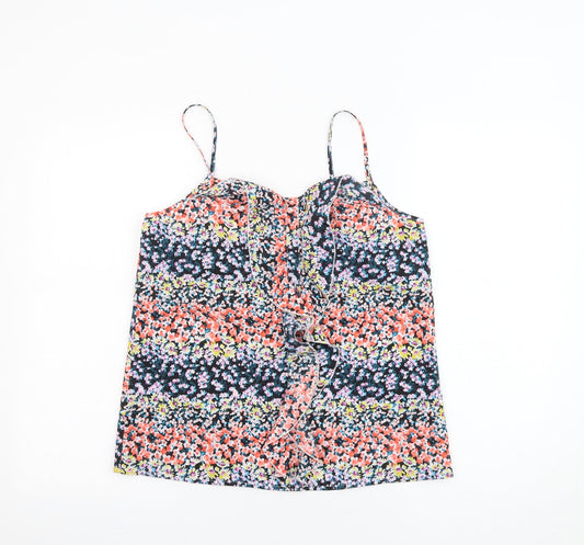 Womens UK Size 10 Oasis Multicoloured Basic Tank