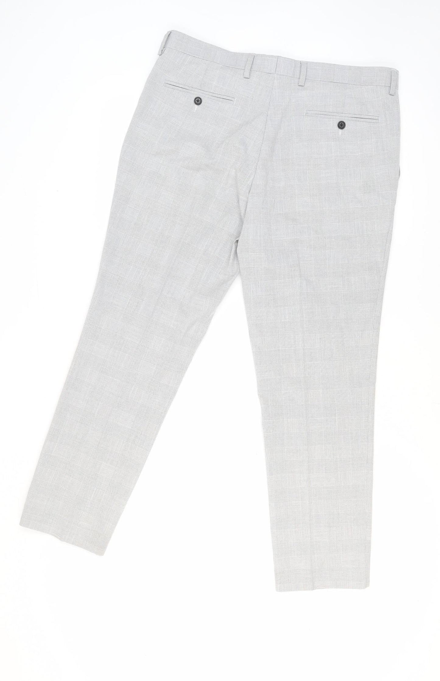 Womens UK Size 36 Marks and Spencer Slim Fit Dress Pants Grey Trousers