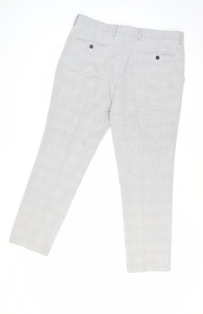 Womens UK Size 36 Marks and Spencer Slim Fit Dress Pants Grey Trousers