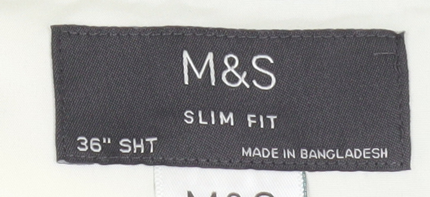 Womens UK Size 36 Marks and Spencer Slim Fit Dress Pants Grey Trousers