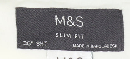 Womens UK Size 36 Marks and Spencer Slim Fit Dress Pants Grey Trousers