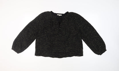 Womens UK Size 8 Marks and Spencer Black  Blouse