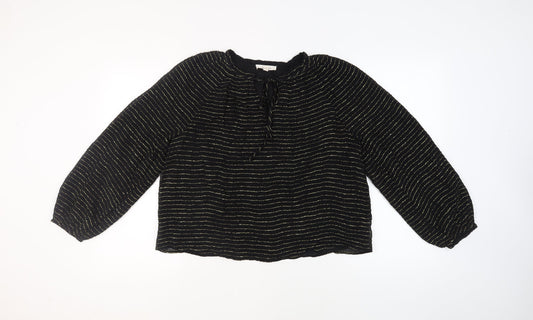 Womens UK Size 8 Marks and Spencer Black  Blouse
