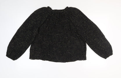 Womens UK Size 8 Marks and Spencer Black  Blouse