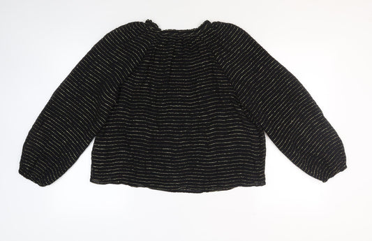 Womens UK Size 8 Marks and Spencer Black  Blouse