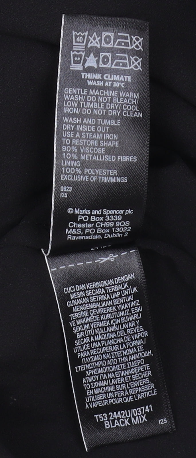 Womens UK Size 8 Marks and Spencer Black  Blouse