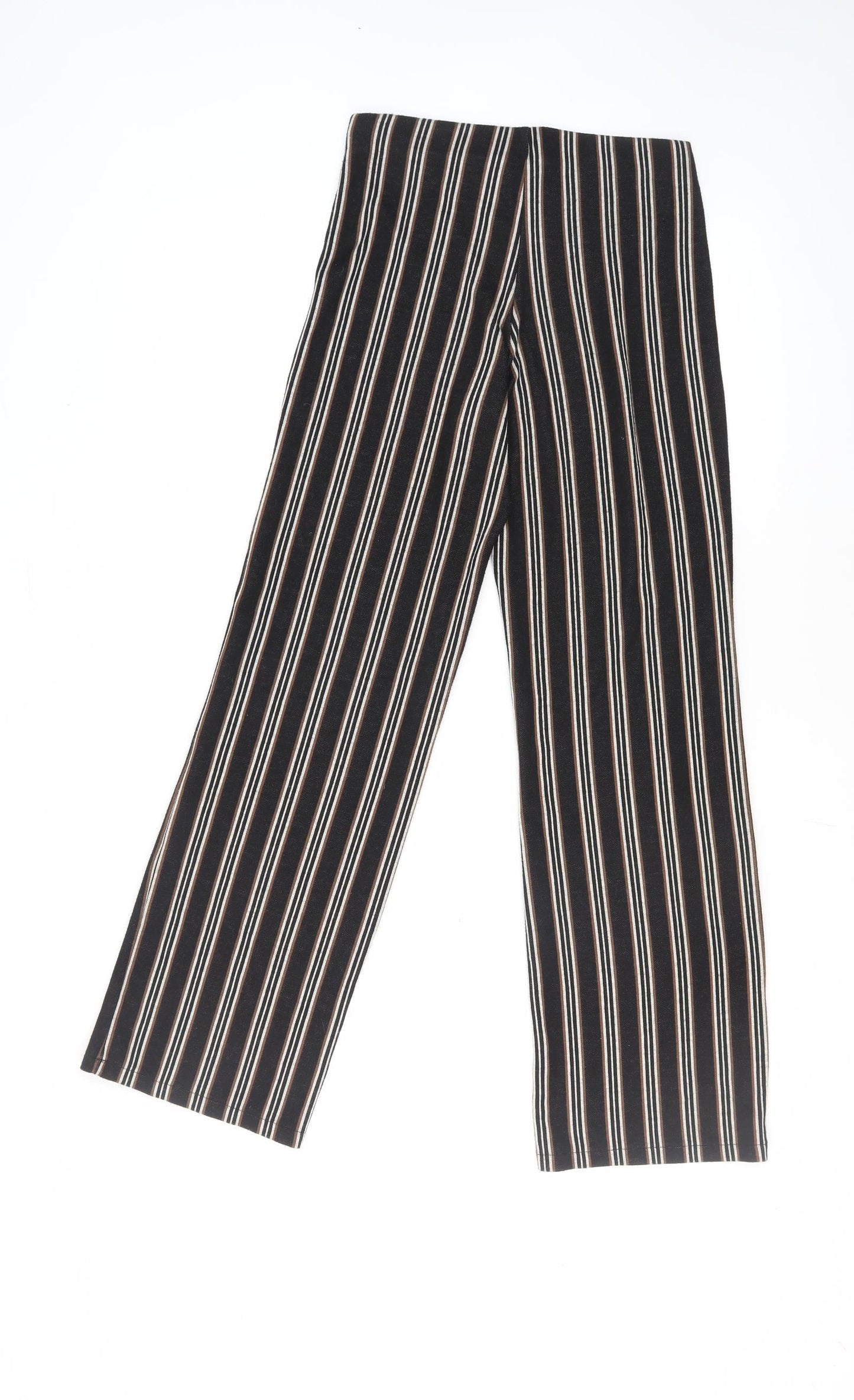 River Island Women's Black Striped Trousers - Size S