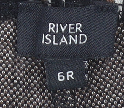 River Island Women's Black Striped Trousers - Size S