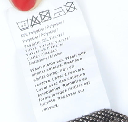 River Island Women's Black Striped Trousers - Size S