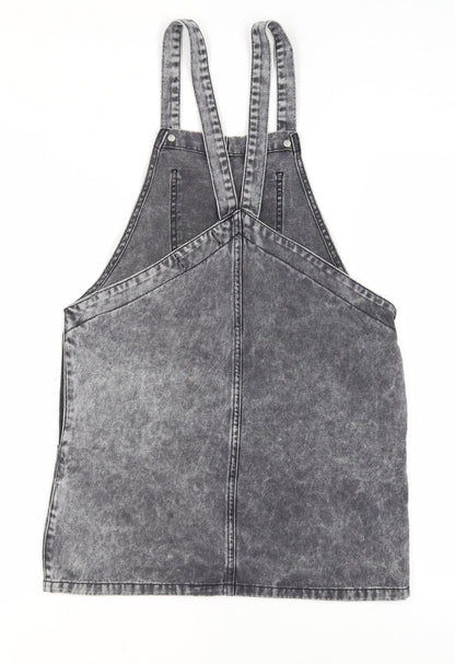 New Look Girls Grey Denim Pinafore Dress 12 Years