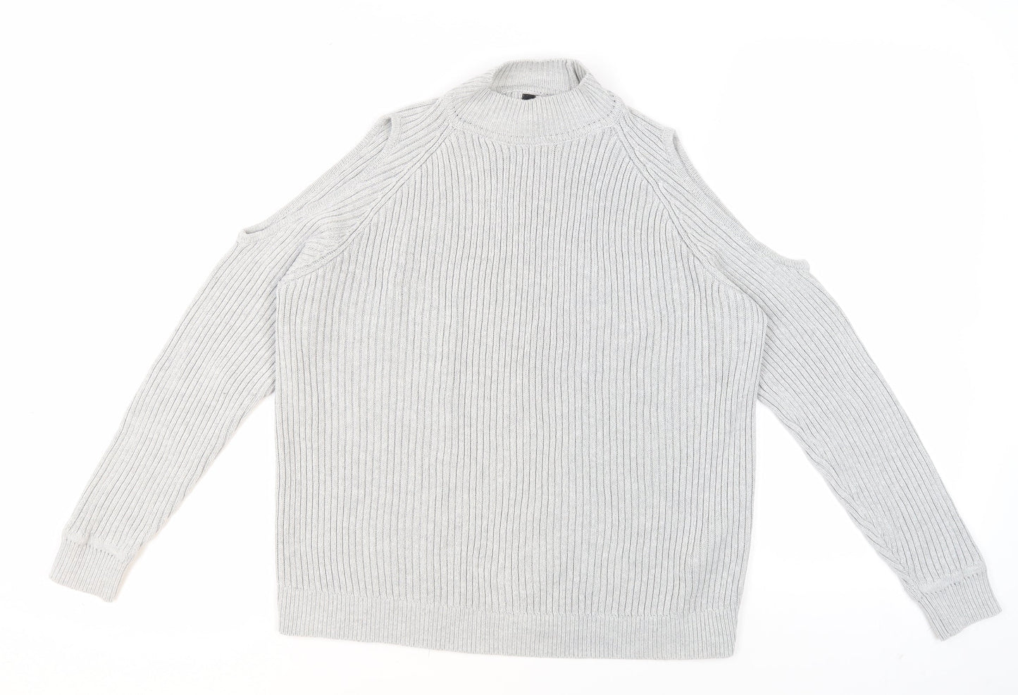 Womens UK Size 12 Divided Grey Pullover Jumper