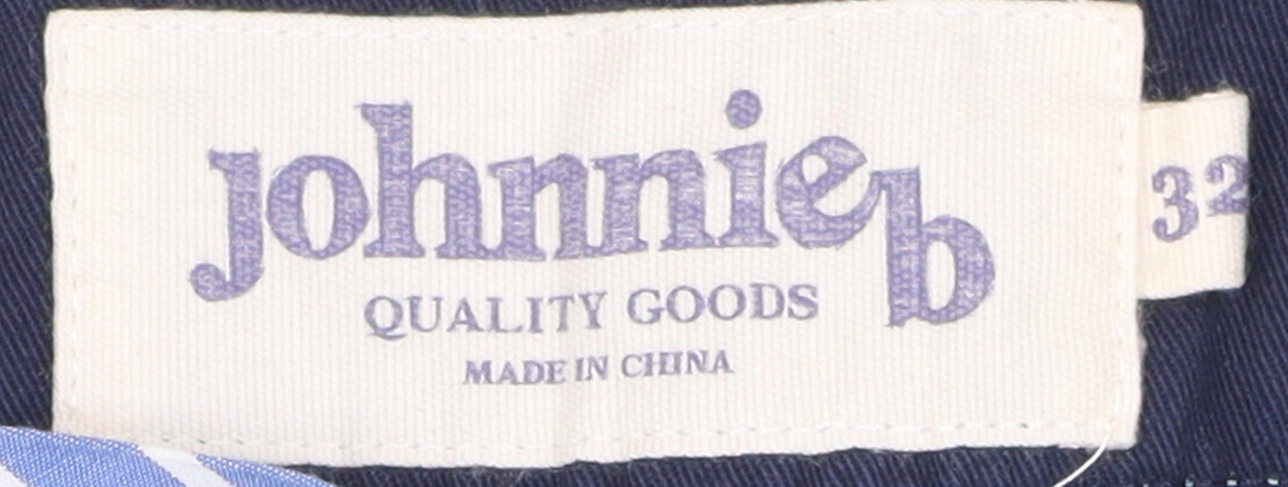 Johnnie b Blue Chino Shorts, Unisex M, Cotton, Casual