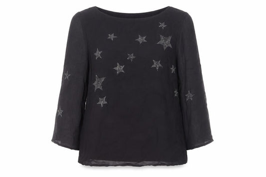 Womens UK Size 8 Mint Velvet Black Basic Blouse