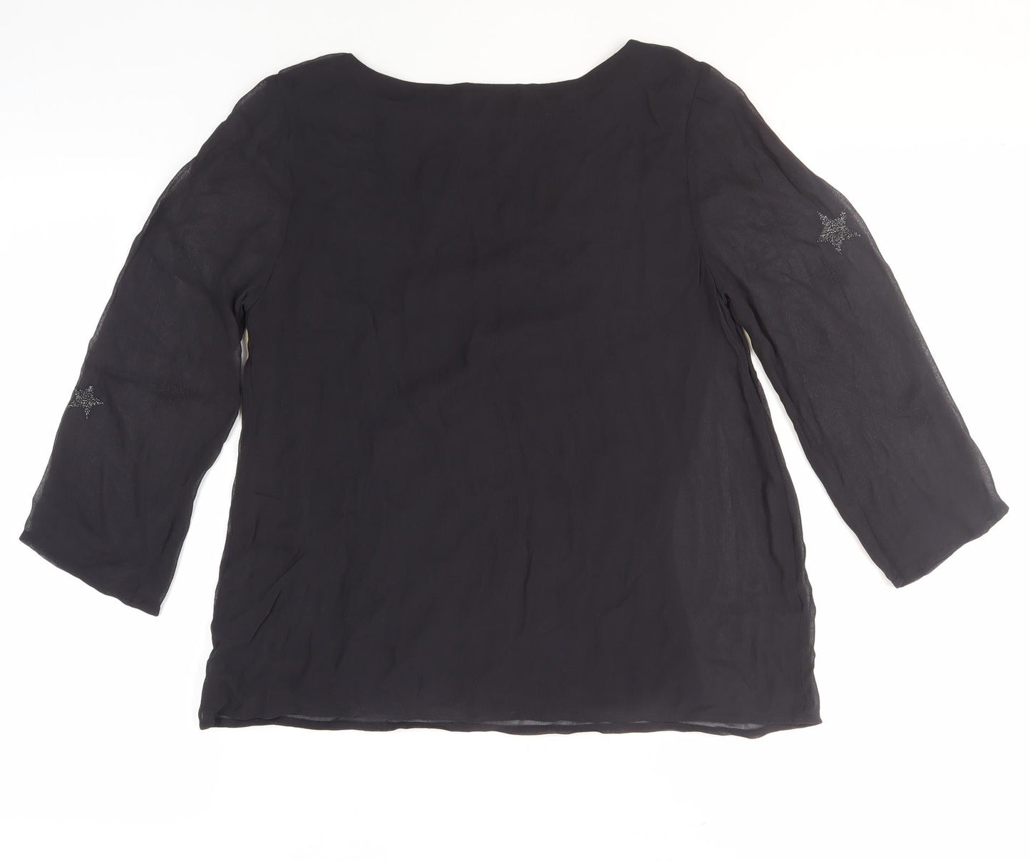 Womens UK Size 8 Mint Velvet Black Basic Blouse