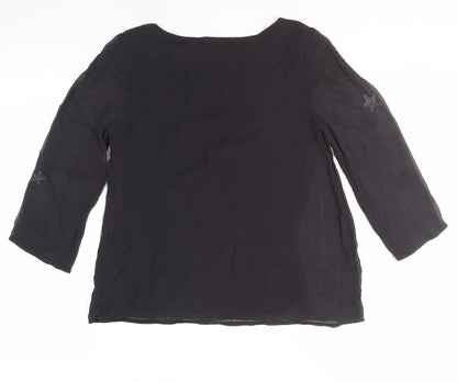 Womens UK Size 8 Mint Velvet Black Basic Blouse
