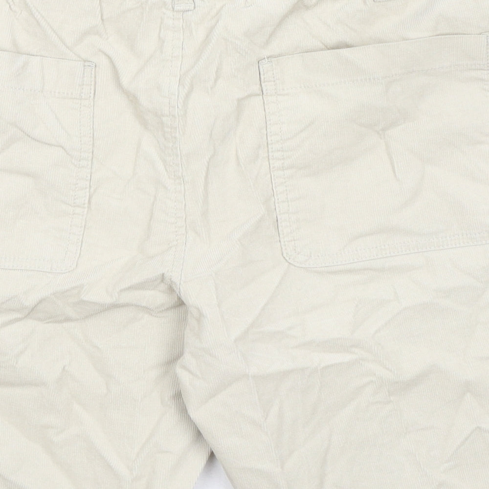 Marks and Spencer Mens Beige Cotton Chino Shorts Size 2XL L9 in Regular Zip