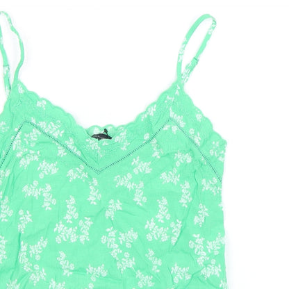 Womens UK Size 6 Marks and Spencer Green Camisole Tank