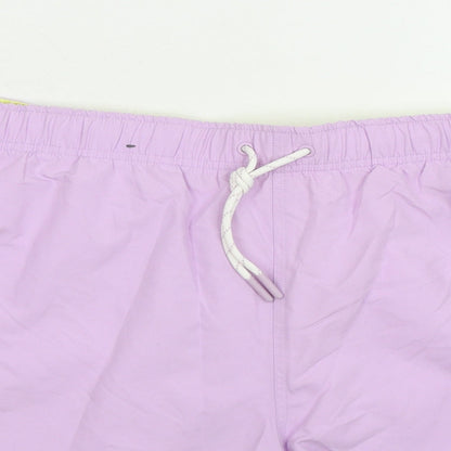 Marks and Spencer Mens Purple Polyester Bermuda Shorts Size 3XL L6 in Regular Drawstring
