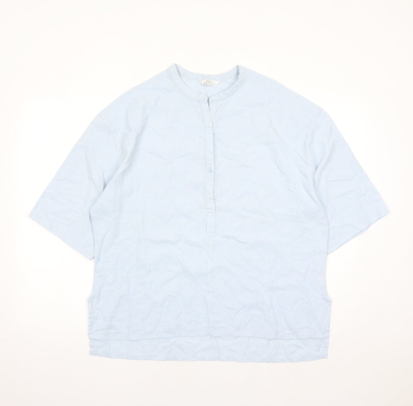 Womens UK Size 14 St Michael Blue Basic Blouse