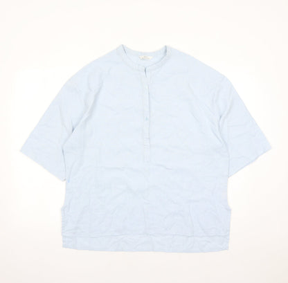 Womens UK Size 14 St Michael Blue Basic Blouse