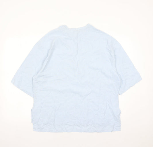 Womens UK Size 14 St Michael Blue Basic Blouse