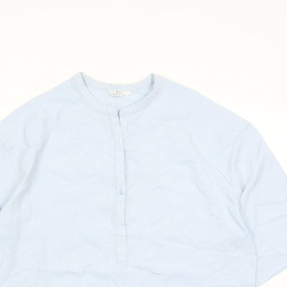 Womens UK Size 14 St Michael Blue Basic Blouse
