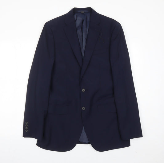 Mens UK Size 38 Marks and Spencer Regular Blue Suit Jacket