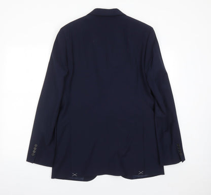 Mens UK Size 38 Marks and Spencer Regular Blue Suit Jacket