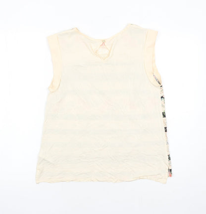 Womens UK Size M Oasis Ivory Basic Blouse