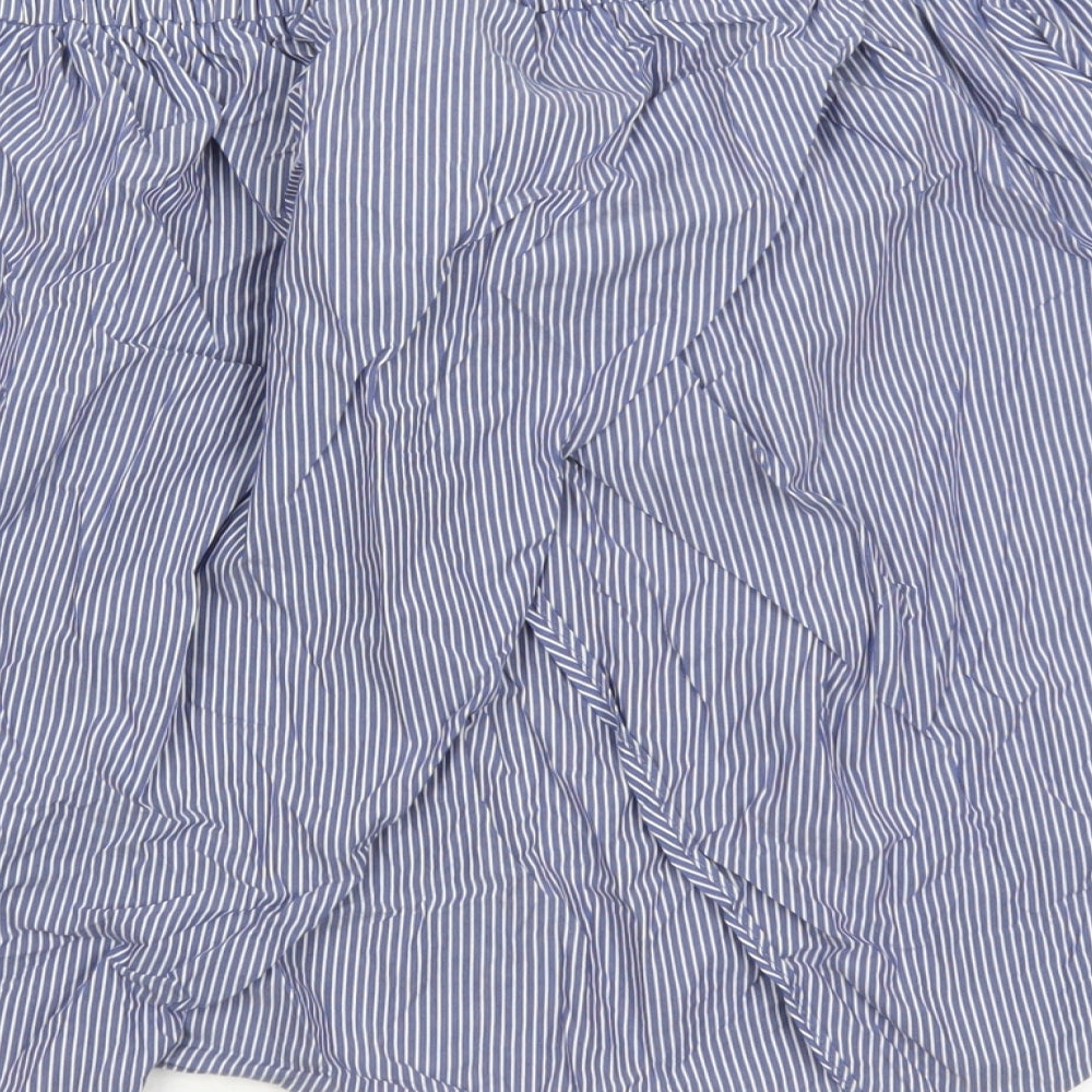 Womens UK Size 10 Topshop Blue Basic Blouse