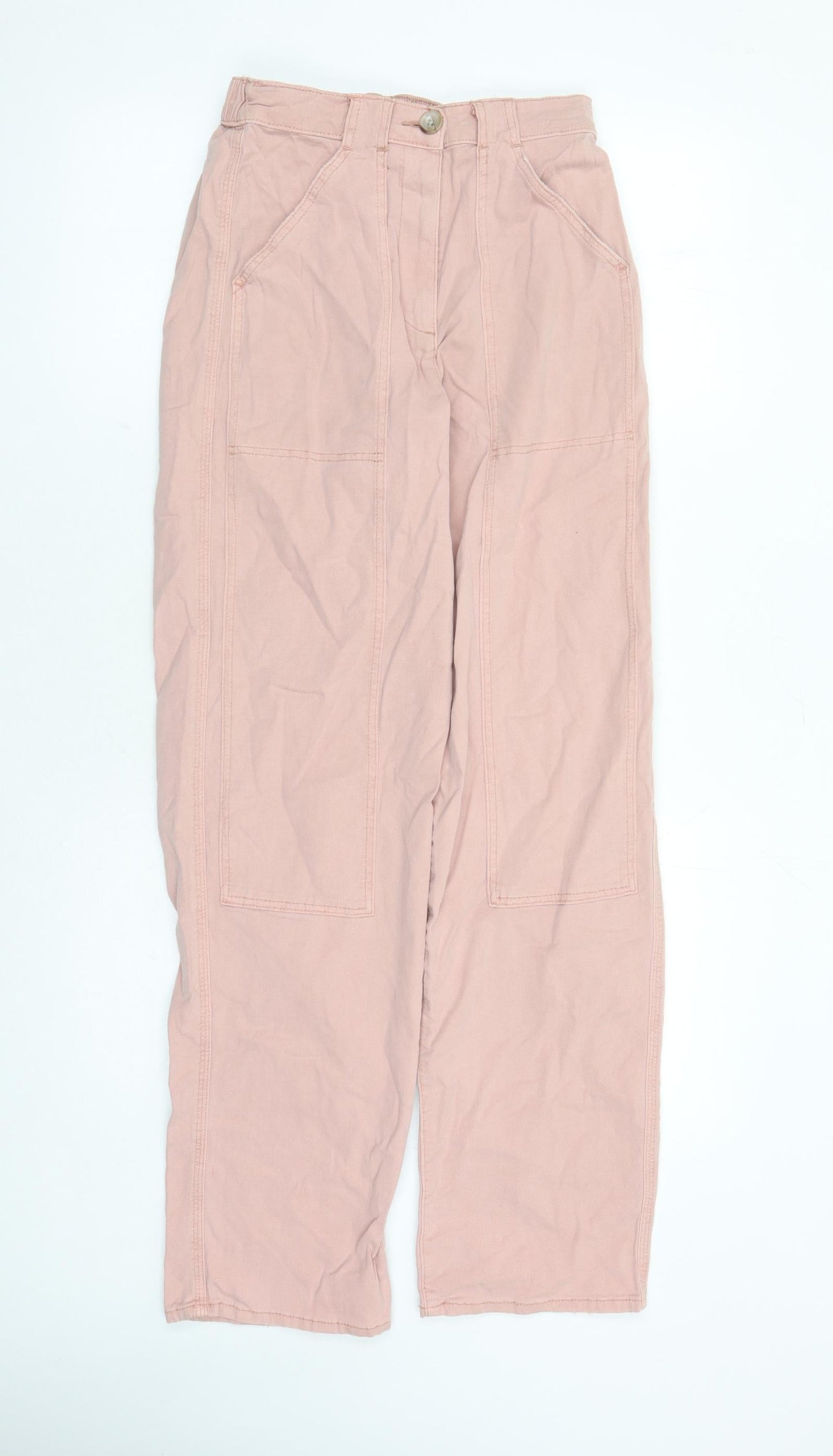 Womens UK Size 8 Marks and Spencer Regular Fit  Pink Trousers