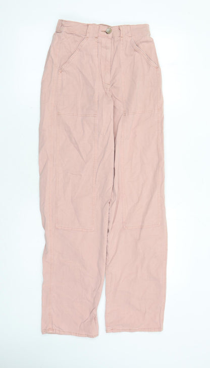 Womens UK Size 8 Marks and Spencer Regular Fit  Pink Trousers