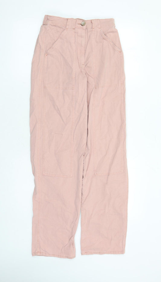 Womens UK Size 8 Marks and Spencer Regular Fit  Pink Trousers
