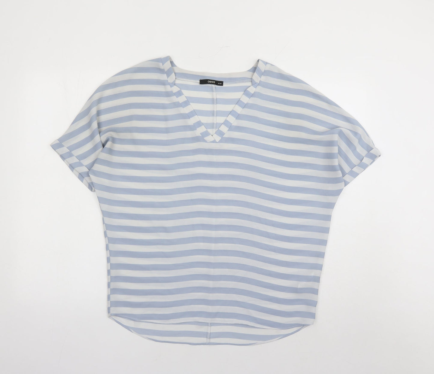 Womens UK Size 10 Oasis Blue Basic Blouse