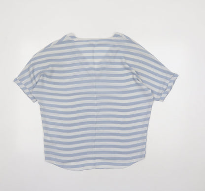Womens UK Size 10 Oasis Blue Basic Blouse