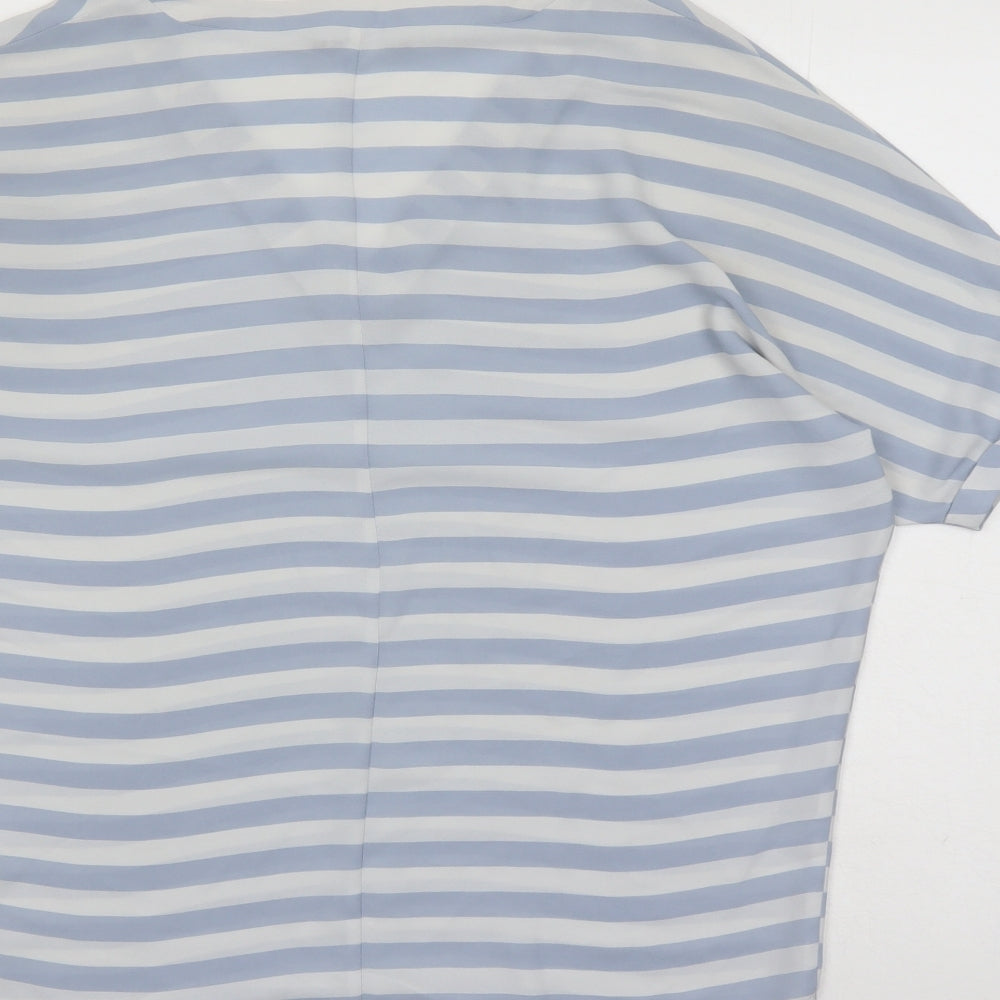 Womens UK Size 10 Oasis Blue Basic Blouse