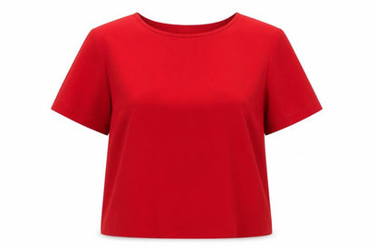 Womens UK Size 18 Classics Red Basic Blouse