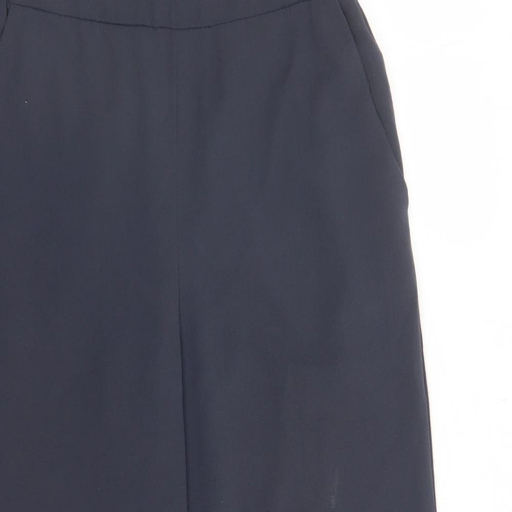 Womens UK Size 6 H&M Regular Fit Cropped Blue Trousers