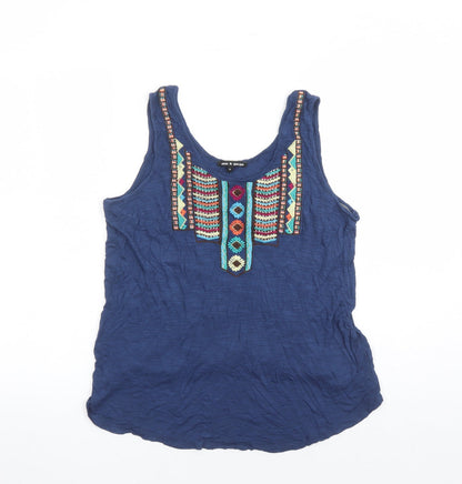 Womens UK Size XL Cable & Gauge Blue Basic Tank
