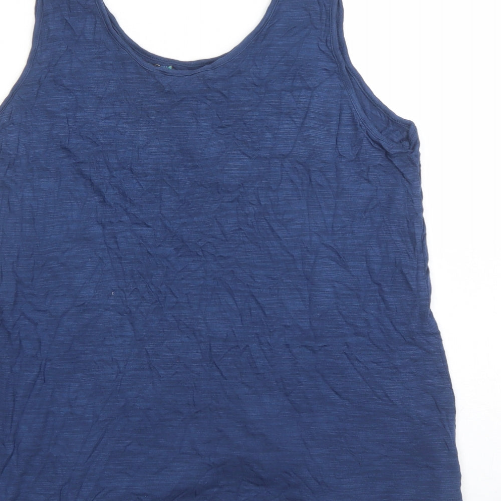 Womens UK Size XL Cable & Gauge Blue Basic Tank