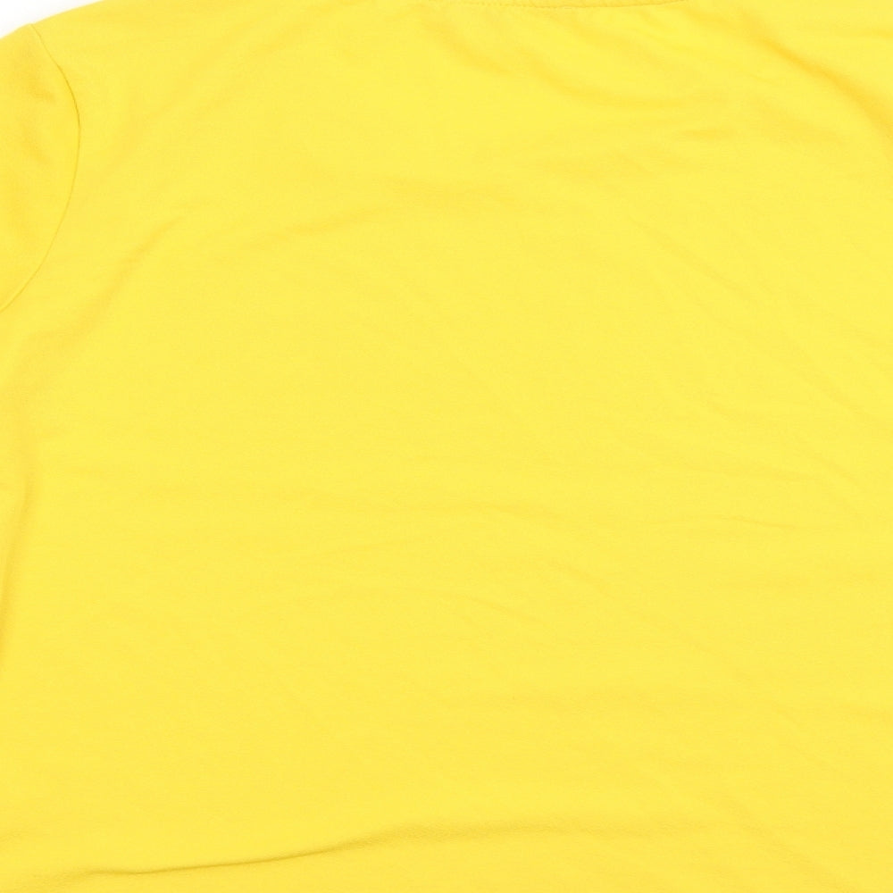 Womens UK Size 14 Per Una Yellow Basic Blouse