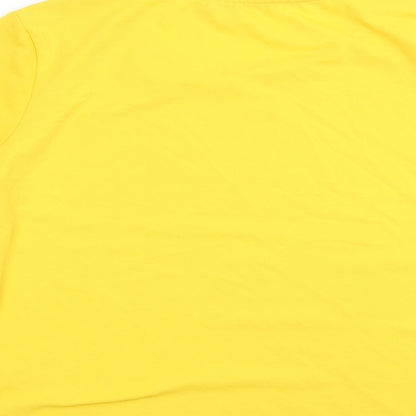 Womens UK Size 14 Per Una Yellow Basic Blouse