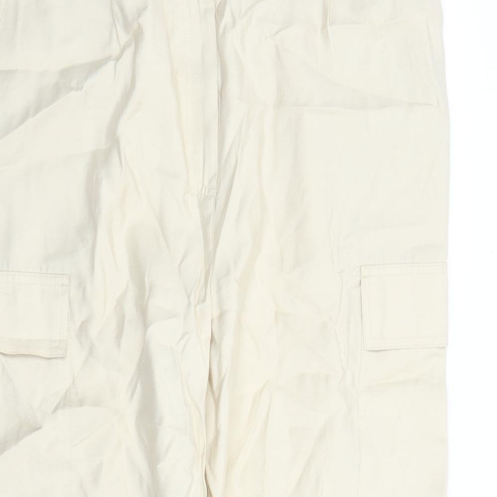 Womens UK Size 20 Marks and Spencer Regular Fit Cargo Beige Trousers