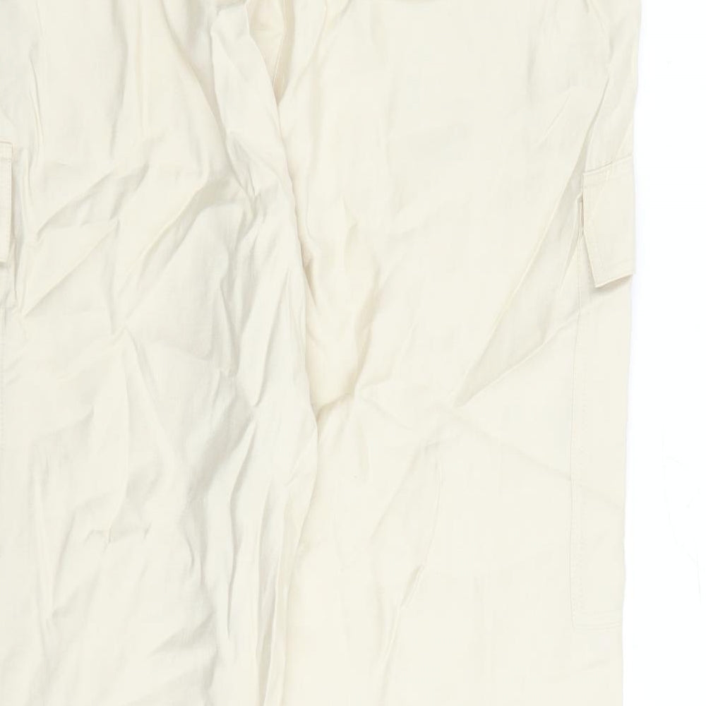 Womens UK Size 20 Marks and Spencer Regular Fit Cargo Beige Trousers