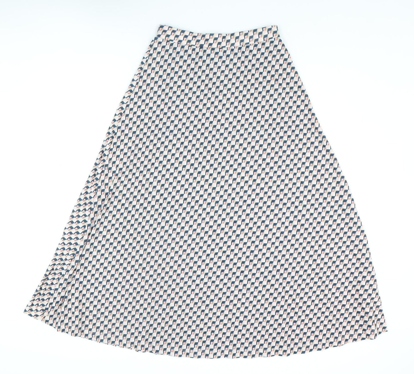 Marks and Spencer Womens Multicoloured Geometric Polyester A-Line Skirt Size 8